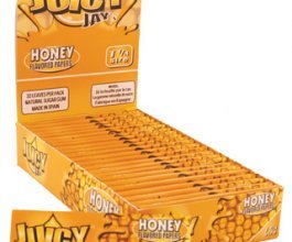 Juicy Jay's ochucené krátké papírky, Honey, 32ks v balení | box 24ks